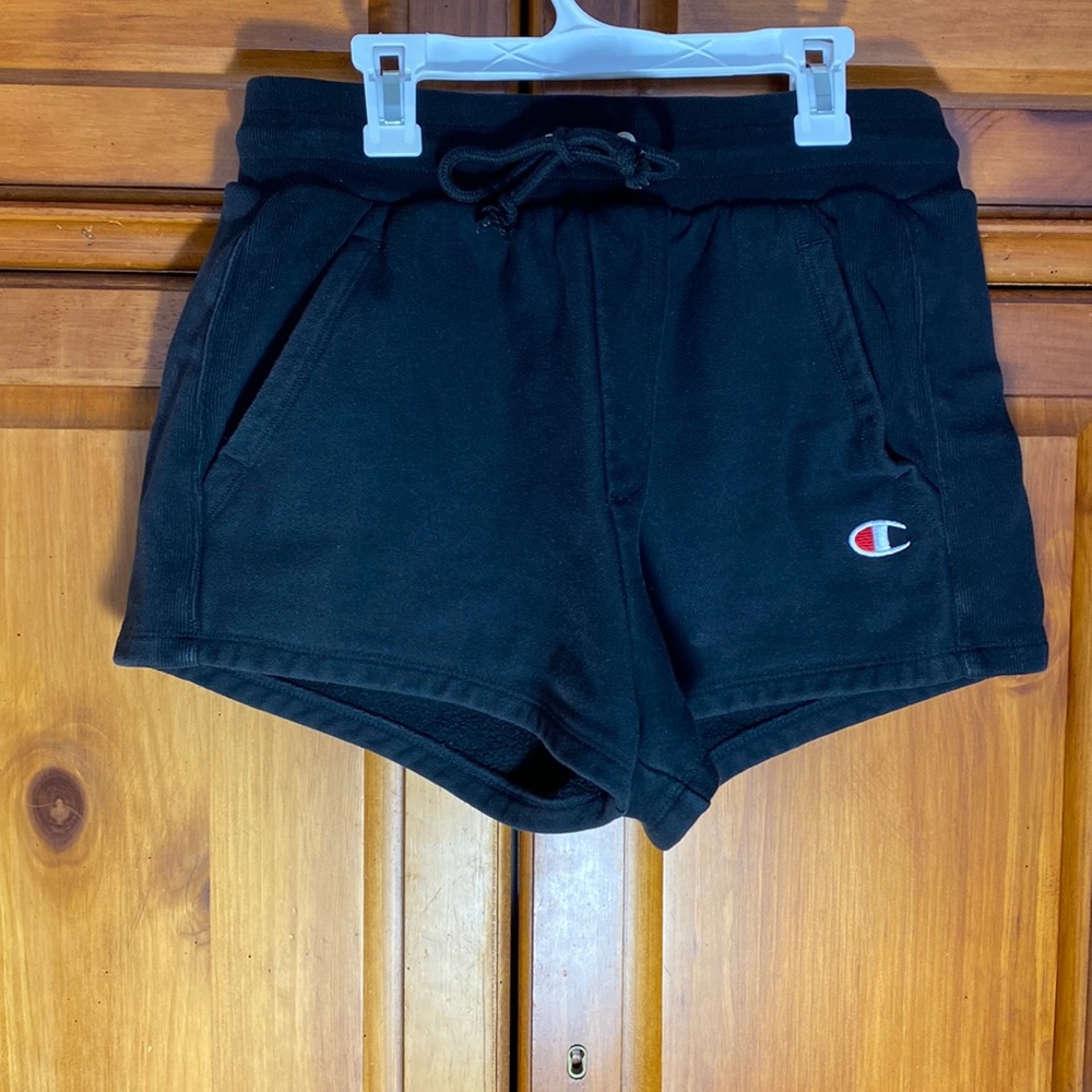Champion Womens Black Reverse Weave Shorts
